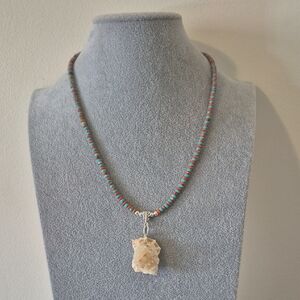 CONCH SHELL,TURQUOISE,CORAL 3 PIECE NATURAL SET